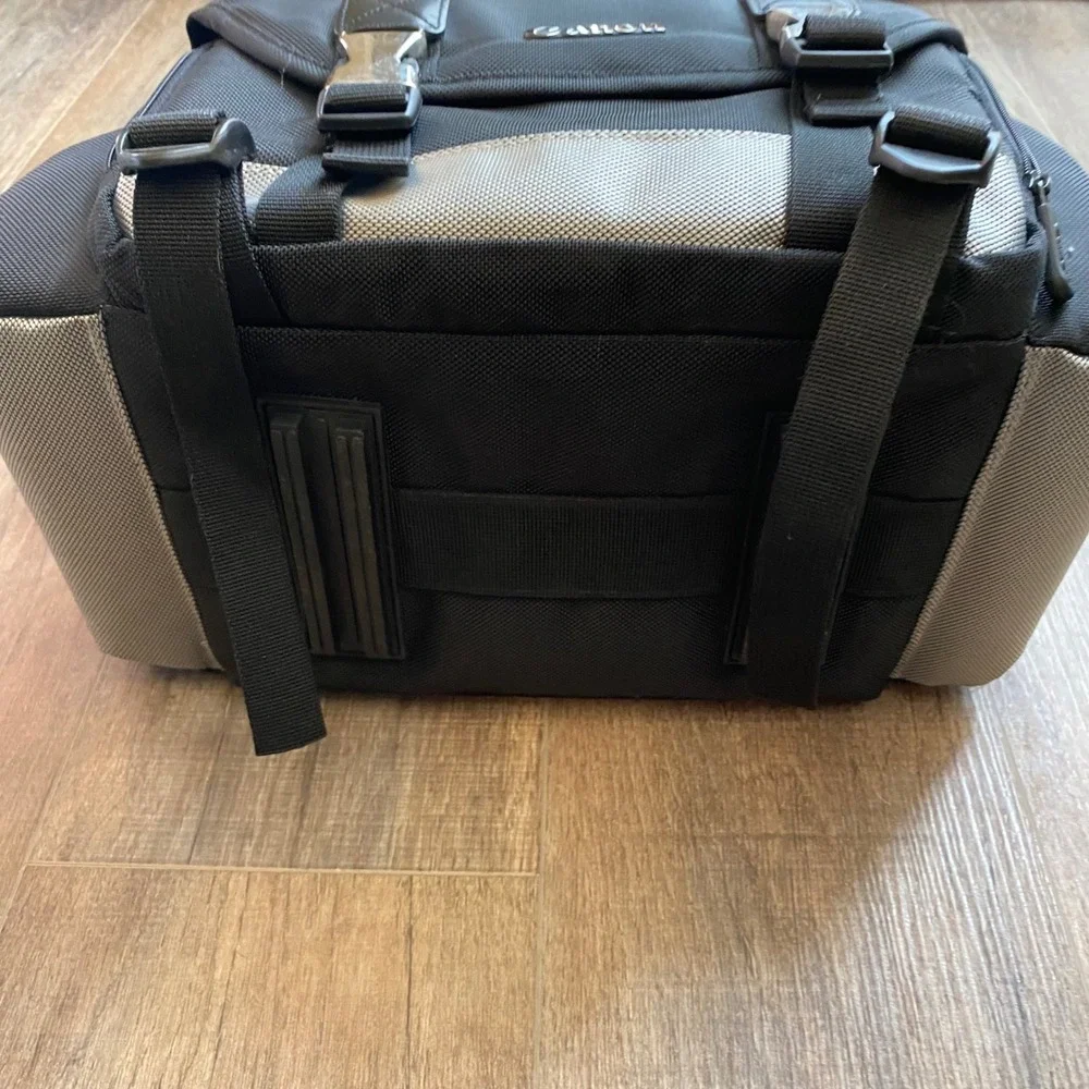 Canon Deluxe Gadget Bag Black Grey Nylon DSLR Camera Shoulder Messenger Case